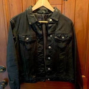 GAP Jean jacket styling leather jacket!